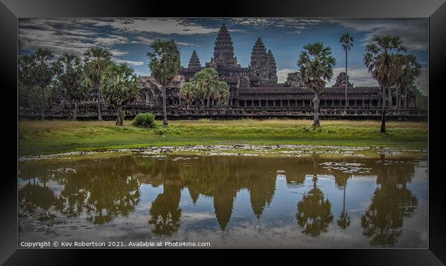 Angkor Wat Framed Print by Kev Robertson