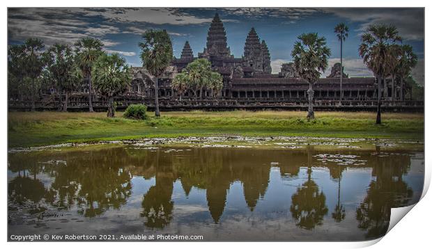 Angkor Wat Print by Kev Robertson