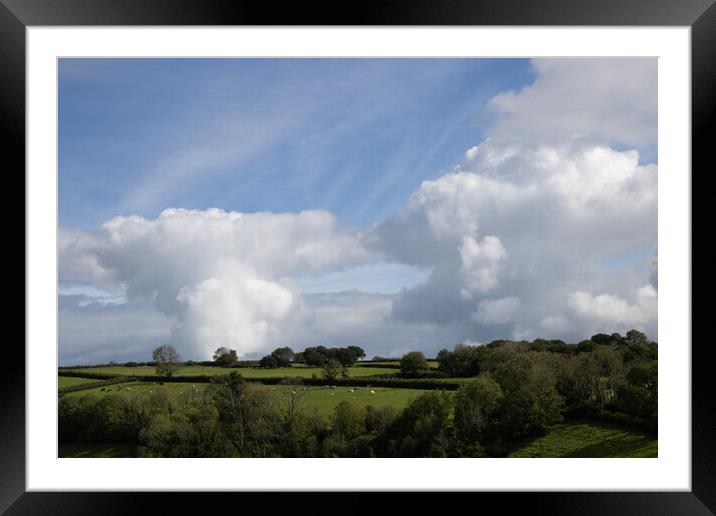 Sky cloud Framed Mounted Print by Helen Davies