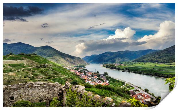 Wachau valley, Spitz, Lower Austria. Print by Sergey Fedoskin