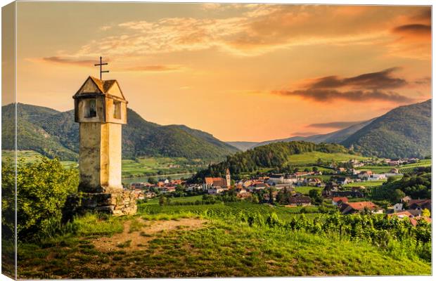 Wachau valley on the bank of Danube river. Canvas Print by Sergey Fedoskin