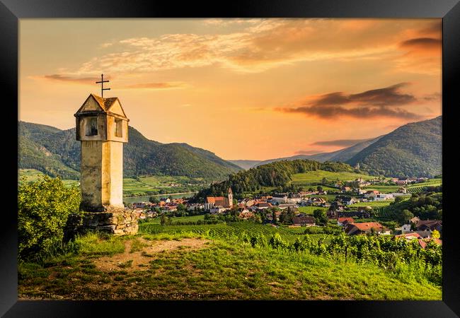 Wachau valley on the bank of Danube river. Framed Print by Sergey Fedoskin