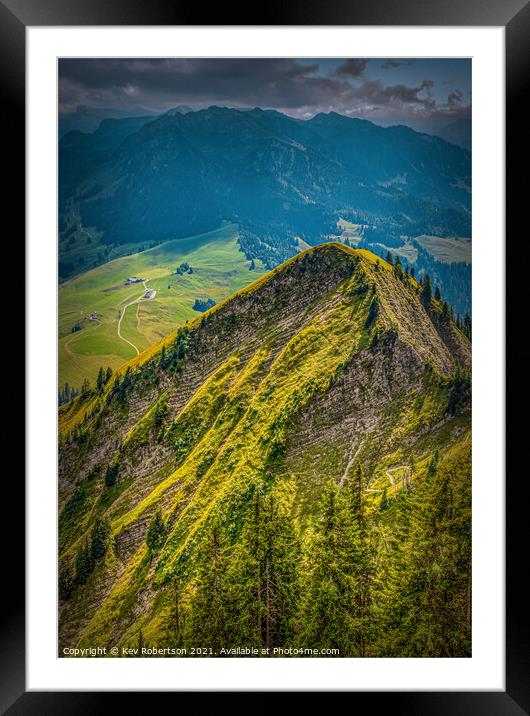 Swiss Alps Framed Mounted Print by Kev Robertson