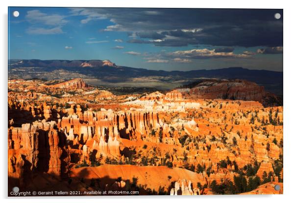 Looking east across Bryce Canyon from Sunset Point, Utah, USA Acrylic by Geraint Tellem ARPS