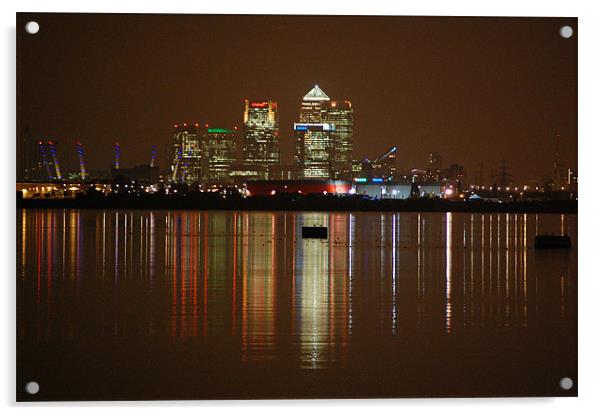 London City Docklands Acrylic by Chris Waite