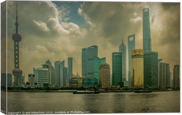 Shanghai cityscape Canvas Print by Kev Robertson