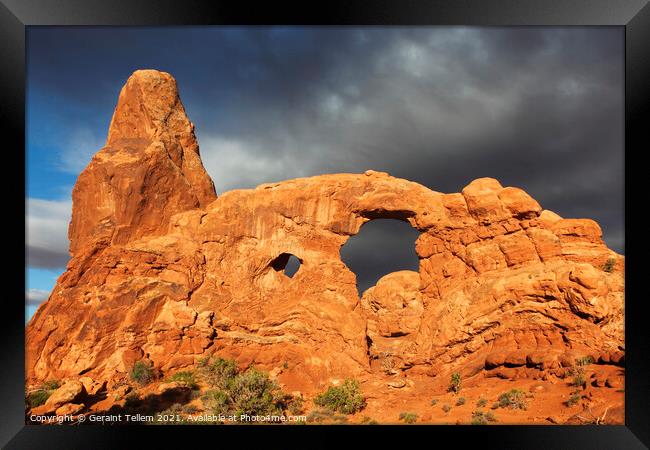 Turret Arch, Arches National Park, Utah, USA Framed Print by Geraint Tellem ARPS