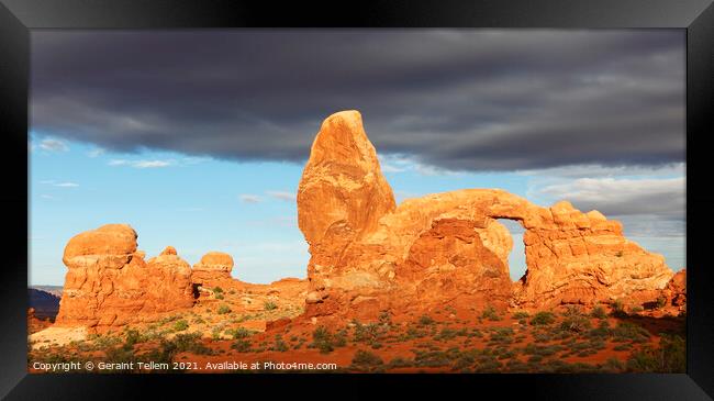 Turret Arch, Arches National Park, Utah, USA Framed Print by Geraint Tellem ARPS