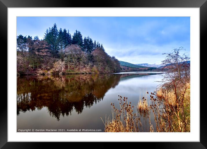 Pontsticill Reservoir and Pen y Fan in the Brecon Beacons Framed Mounted Print by Gordon Maclaren