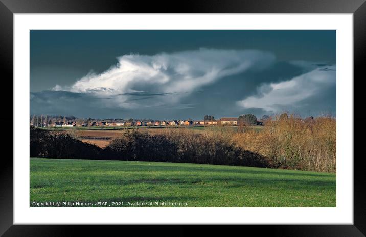 Across the A303 to South Petherton Framed Mounted Print by Philip Hodges aFIAP ,