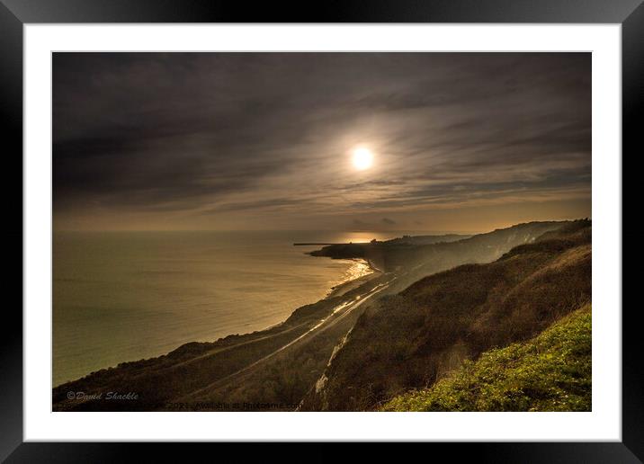The View From Capel To Folkestone Framed Mounted Print by David Shackle
