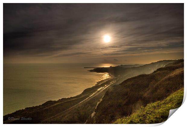 The View From Capel To Folkestone Print by David Shackle