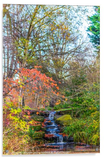 Sefton Park Autumnal Colours Acrylic by Phil Longfoot
