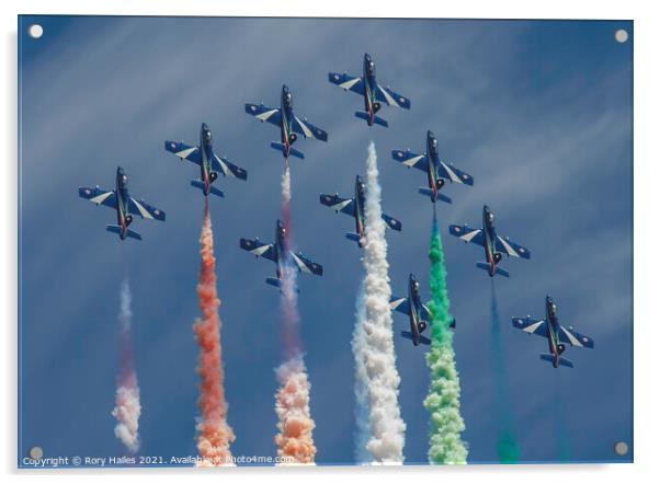 The Frecce Tricolori display team Acrylic by Rory Hailes
