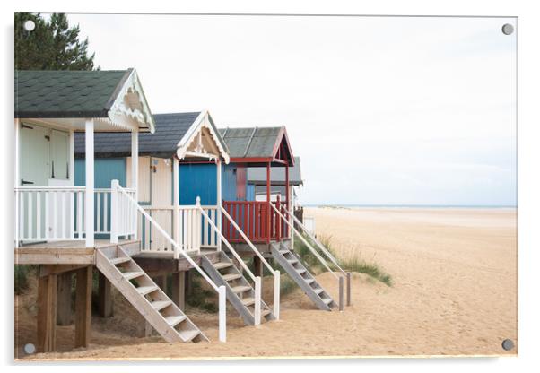 Wells-next-the-Sea Beach Huts Acrylic by Graham Custance