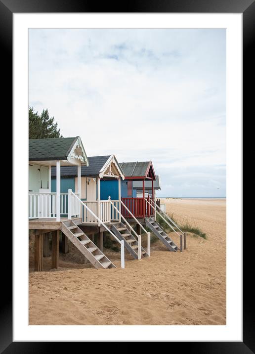 Wells-next-the-Sea Beach Huts  Framed Mounted Print by Graham Custance