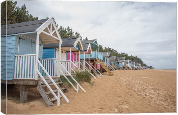 Wells-next-the-Sea Beach Huts  Canvas Print by Graham Custance