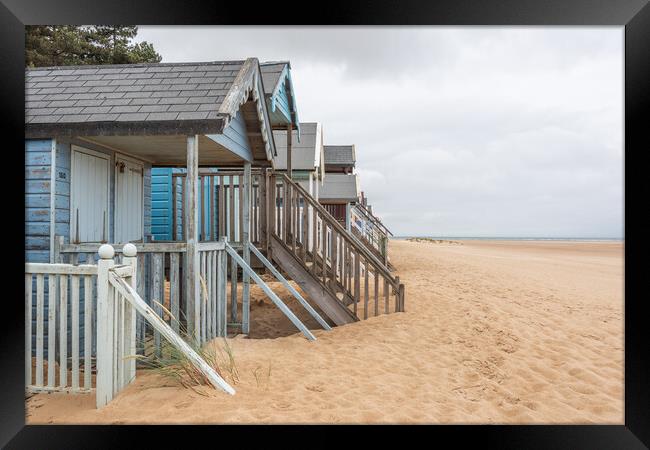 Wells-next-the-Sea Beach Huts  Framed Print by Graham Custance