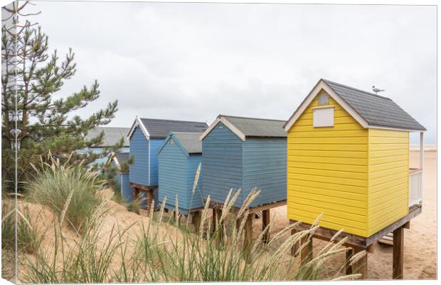 Wells-next-the-Sea Beach Huts  Canvas Print by Graham Custance