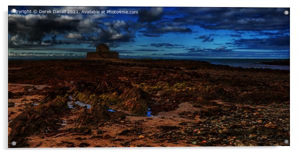 Church In The Sea (Digital Art), Anglesey  Acrylic by Derek Daniel