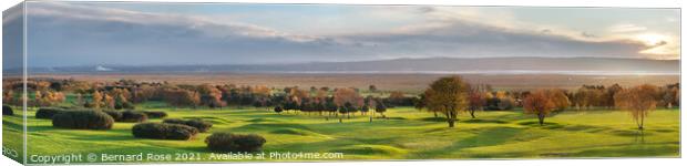 Heswall Golf Course Panorama Canvas Print by Bernard Rose Photography