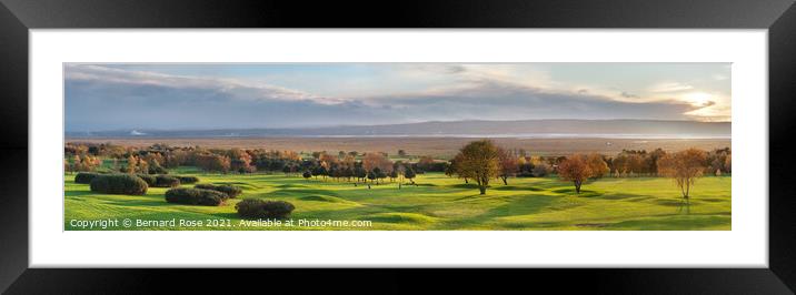 Heswall Golf Course Panorama Framed Mounted Print by Bernard Rose Photography