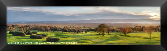 Heswall Golf Course Panorama Framed Print by Bernard Rose Photography