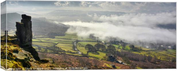 Cloud inversion and the Pinnacle Stone Canvas Print by Chris Drabble