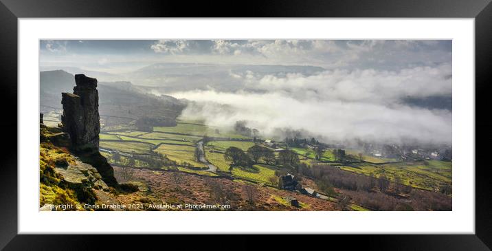Cloud inversion and the Pinnacle Stone Framed Mounted Print by Chris Drabble