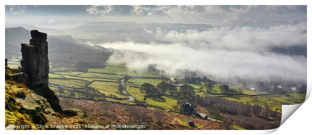 Cloud inversion and the Pinnacle Stone Print by Chris Drabble