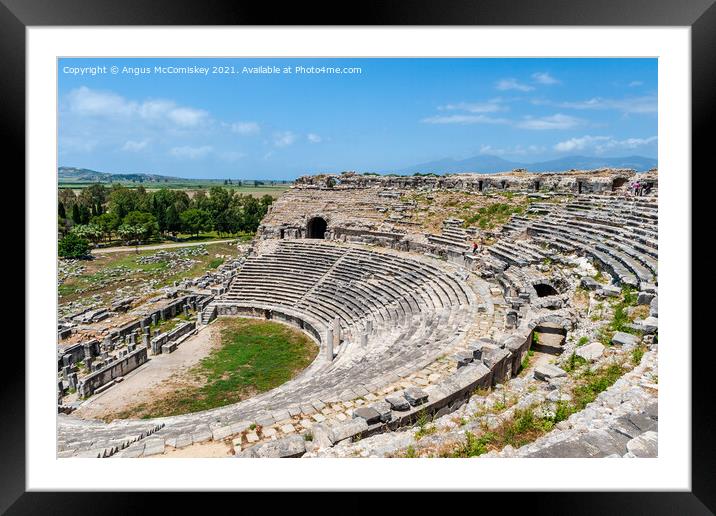 Roman Theatre at Miletus, Turkey Framed Mounted Print by Angus McComiskey