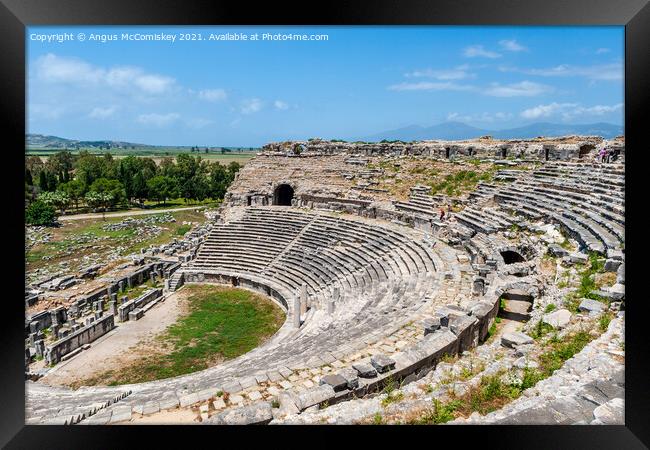 Roman Theatre at Miletus, Turkey Framed Print by Angus McComiskey