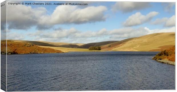 Elan valley Reservoir Canvas Print by Mark Chesters