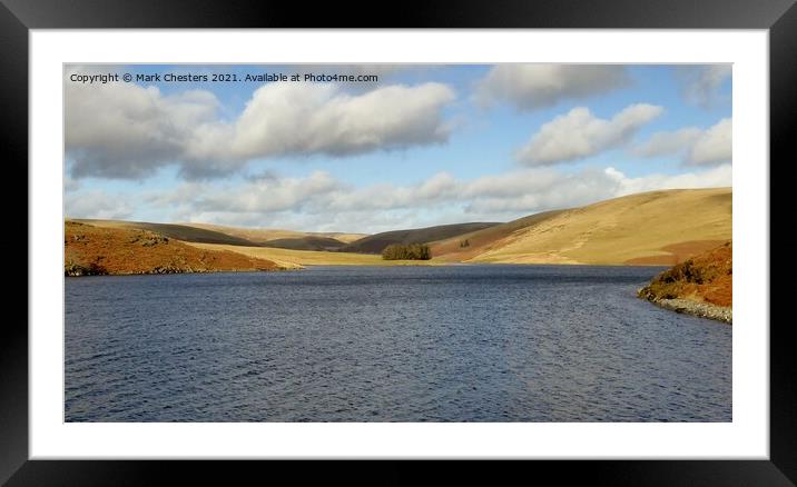 Elan valley Reservoir Framed Mounted Print by Mark Chesters