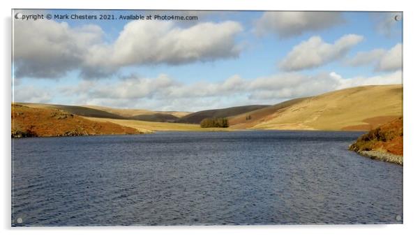 Elan valley Reservoir Acrylic by Mark Chesters