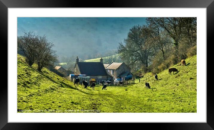 Dale End Farm, the Manifold Valley Framed Mounted Print by Chris Drabble