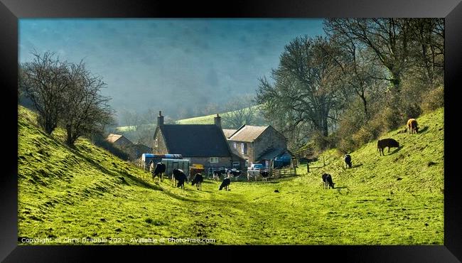 Dale End Farm, the Manifold Valley Framed Print by Chris Drabble