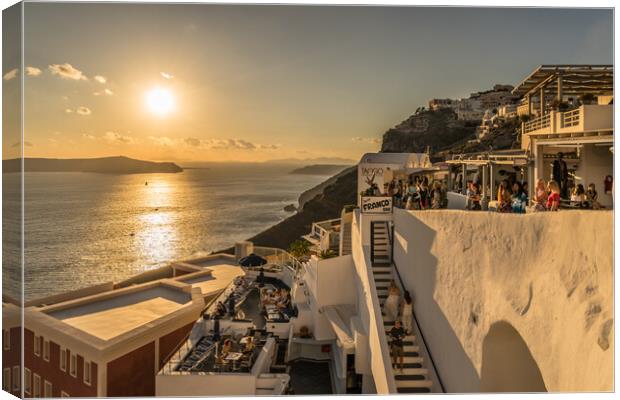 Dreaming in Fira Canvas Print by Naylor's Photography