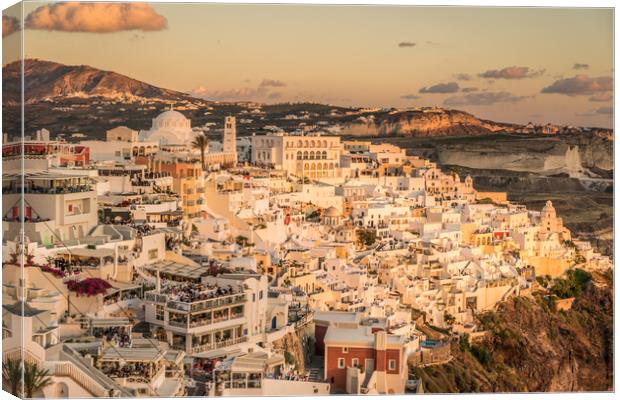 Afternoon in Fira Canvas Print by Naylor's Photography
