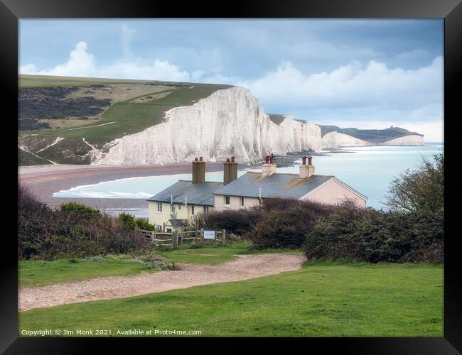 The Seven Sisters and Cuckmere Haven Framed Print by Jim Monk