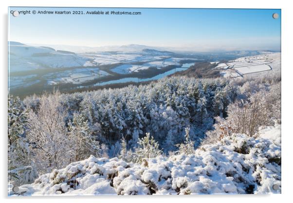 Longdendale Valley in winter Acrylic by Andrew Kearton