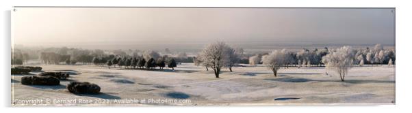 Heswall Golf Course with a Hoar Frost Acrylic by Bernard Rose Photography