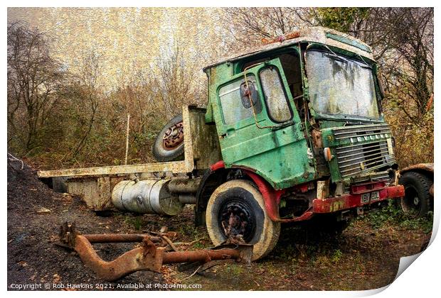 The Battered Leyland  Print by Rob Hawkins