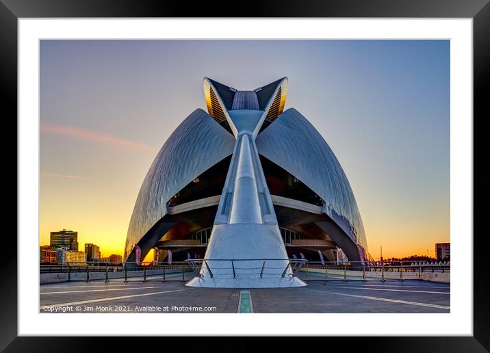 City of Arts and Sciences, Valencia Framed Mounted Print by Jim Monk