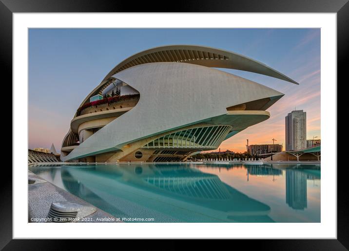 City of Arts and Sciences in Valencia Framed Mounted Print by Jim Monk