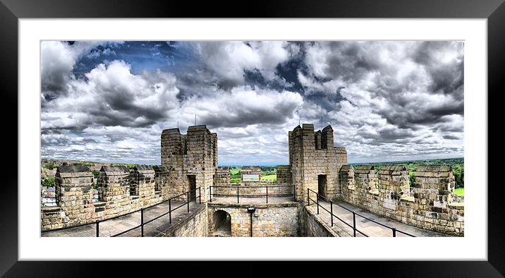 Richmond Castle Fortification ~ Panorama Framed Mounted Print by Sandi-Cockayne ADPS