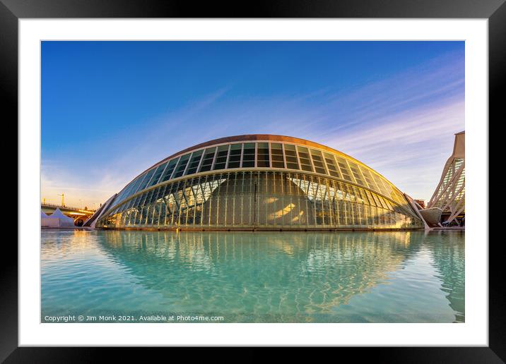 L'Hemisfèric, City of Arts and Sciences Framed Mounted Print by Jim Monk