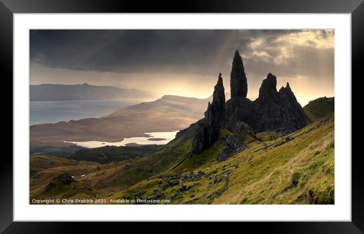 The Old Man of Storr in Autumn Framed Mounted Print by Chris Drabble