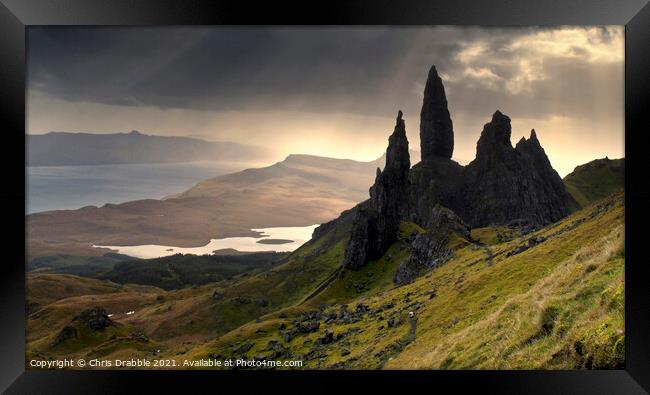 The Old Man of Storr in Autumn Framed Print by Chris Drabble