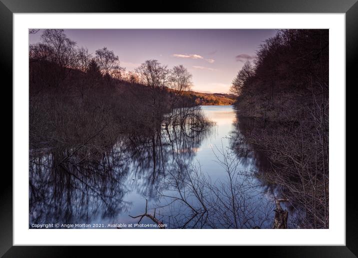 Agden Approaching Sunset Framed Mounted Print by Angie Morton